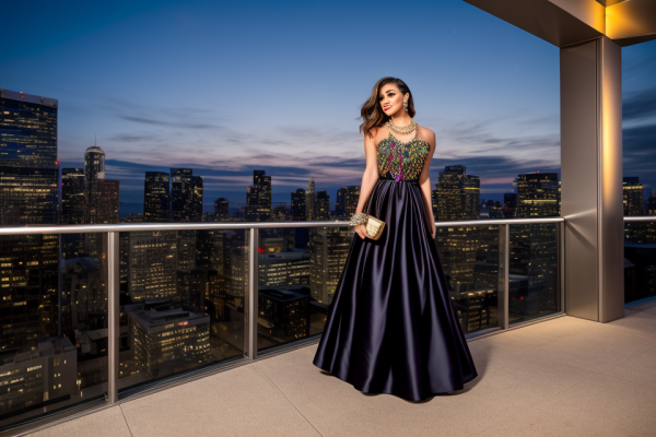 Elevate Your Evening Look: Mastering the Art of Adding Color to a Black Evening Dress